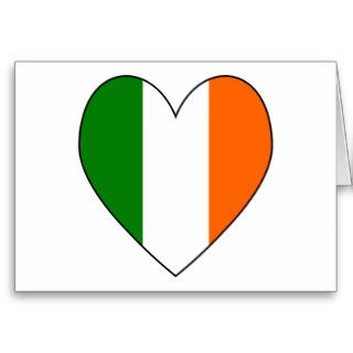 Irish Flag Heart Valentine Greeting Card