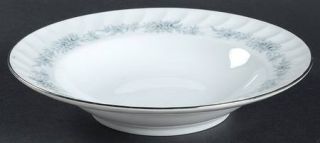 Royal Jackson Blue Heaven Rim Soup Bowl, Fine China Dinnerware   Platinum Trim,
