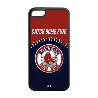 Custom Boston Red Sox Back Cover Case for iPhone 5C LLCC 387 Cell Phones & Accessories