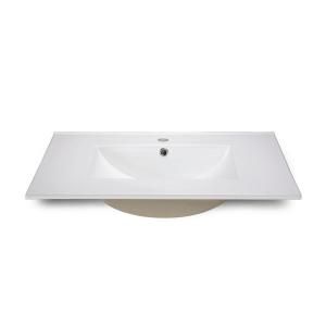 Xylem 31 in. Vitreous China Vanity Top in White (Single Faucet Hole Drilling) CST310WT