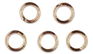 Cousin Jewelry Basics 4mm Closed Jump Ring, Rose Gold, 25 Piece
