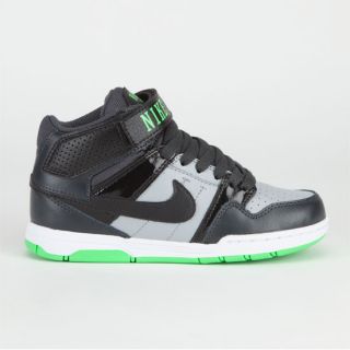 Mogan Mid 2 Jr Boys Shoes Stadium Grey/Black/Poison Green In Sizes 3, 6