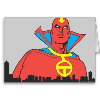 Red Tornado Behind Cityscape Cards