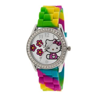 Hello Kitty Rainbow Crystal Accent Watch, Multi Color, Womens