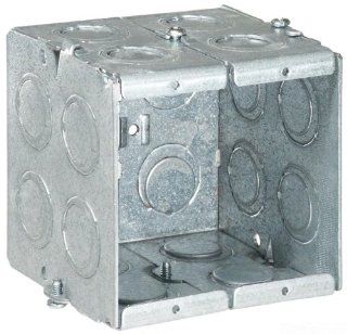 Steel City GW435 G Masonry Outlet Box, Gangable, 3 3/4 Inch Length by 7 3/8 Inch Width by 3 1/2 Inch Depth, Galvanized, 5 Pack   Electrical Outlet Boxes  