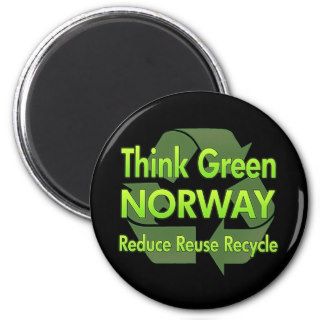 Think Green Norway Refrigerator Magnet