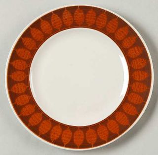 Franciscan Terra Cotta Bread & Butter Plate, Fine China Dinnerware   Orange Leav