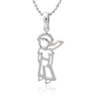 Minimal Silver Plated Animation Character Marco Necklace Jewelry