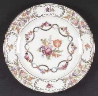 Schumann   Bavaria Sch2 Dinner Plate, Fine China Dinnerware   Floral Border & Ct
