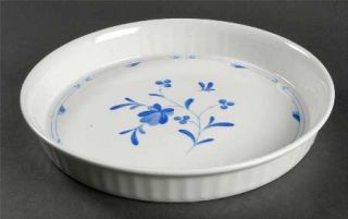 Royal Worcester Blue Bow Quiche, Fine China Dinnerware   Blue Flowers And Leaves