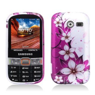 Aimo Wireless SAMM390PCIMT064 Hard Snap On Image Case for Samsung Array/Montage M390   Retail Packaging   Hot Pink/Flowers and Butterfly Cell Phones & Accessories