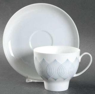 Rosenthal   Continental Ballet Flat Cup & Saucer Set, Fine China Dinnerware   Lo