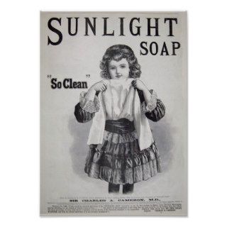 Vintage Advertising Poster   Sunlight Soap