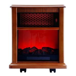 American Comfort Fireplace 1500 Watt Infrared Electric Portable Heater Solid wood Construction   Tuscan ACW0038WT