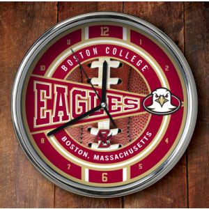 Boston College Eagles Chrome Clock
