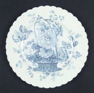 Royal Staffordshire Charlotte Blue Salad Plate, Fine China Dinnerware   Blue Bas