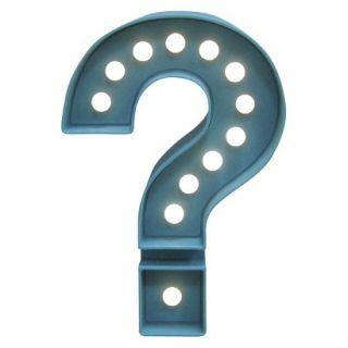 Room Essentials Marquee Question Mark Small   Teal
