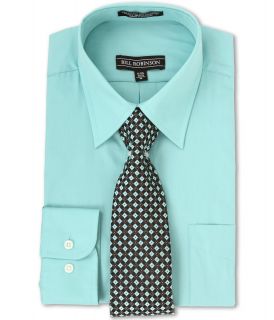 Bill Robinson Shirt Tie Box Set Mens Long Sleeve Button Up (Blue)