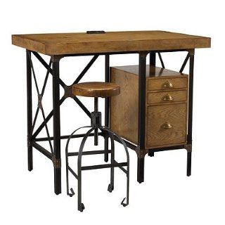 Standing Work Desk with Stool   Frontgate   Home Office Desks