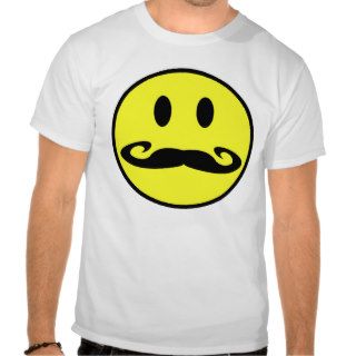 Smiley Mustache Popular T   shirt design