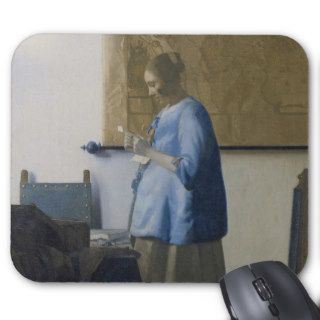 Woman Reading a Letter, c.1662 63 (oil on canvas) Mouse Pad