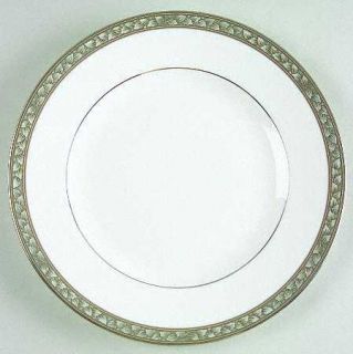 Waterford China Laurel Salad/Dessert Plate, Fine China Dinnerware   Gray & Yello