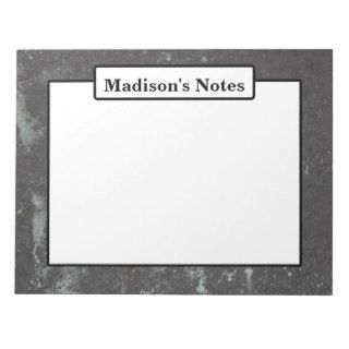 Grey Chalkboard Notepad   Personalize