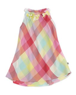 Sleeveless Plaid Cady Dress, 2 4T