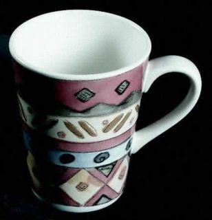 Sango Coffee Shoppe Mug, Fine China Dinnerware   Sue Zipkin, Multicolor Geometri