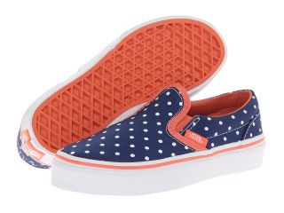 Vans Kids Classic Slip On Twilight Blue/Coral) Girls Shoes (Multi)