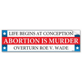 Abortion Is Murder Bumper Sticker