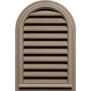 Builders Edge 22 in. x 32 in. Round Top Gable Vent #095 Clay 120082232095