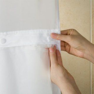 Hookless Snap In PEVA Liner for Shower Curtains   for use with shower curtains with a window   Cell Phone Carrying Cases