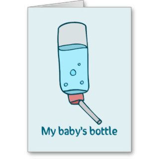 My Baby's Bottle Greeting Card Note Card