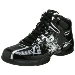 Reebok Big Kid Rbk Flash And Roll Basketball Shoe,Black Patent/Silver,4 M US Big Kid Shoes