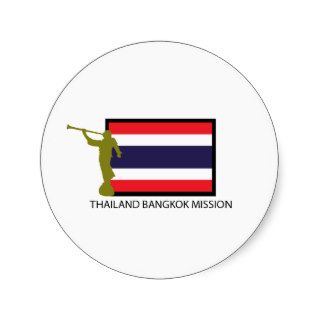 THAILAND BANGKOK MISSION LDS CTR ROUND STICKER