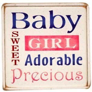 Baby Girl   Decorative Plaques