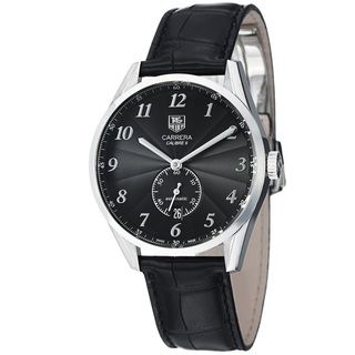 Tag Heuer Men's 'Carrera' Black Dial Leather Strap Automatic Watch Tag Heuer Men's Tag Heuer Watches