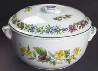 Royal Worcester Worcester Herbs Green Trim 2.5 Qt Round Covered Casserole, Fine