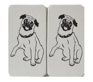 Black Line Art Dog w/ Paw Raised Logo   White Taiga Hinge Wallet Clutch Clothing