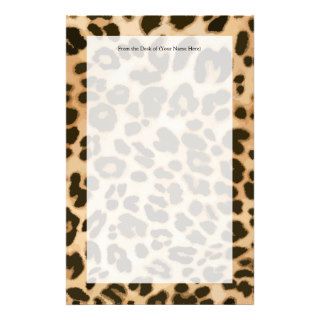 Leopard Print Background Customized Stationery