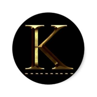 Monogram gold letter K Your Sticker