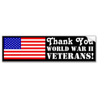 Thank You WW2 Veterans Bumper Sticker