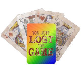 You just lost the game   Internet meme Bicycle Poker Deck