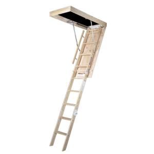 Werner 8 ft., 25 in. x 54 in. Wood Attic Ladder with 250 lb. Maximum Load Capacity W2508