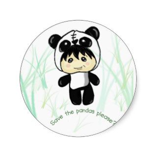 Save the Pandas please? Round Sticker