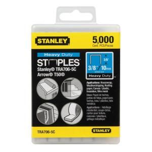 Stanley 3/8 in. Heavy Duty Staples (5000 Pack) TRA706 5C