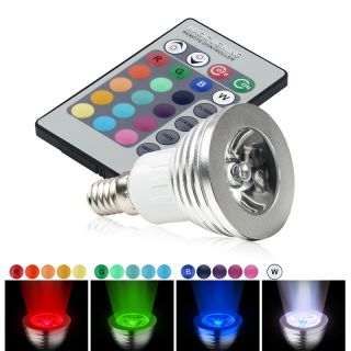 BasAcc E14 LED Color Light Bulb with Remote Infrared Remote BasAcc Light Bulbs