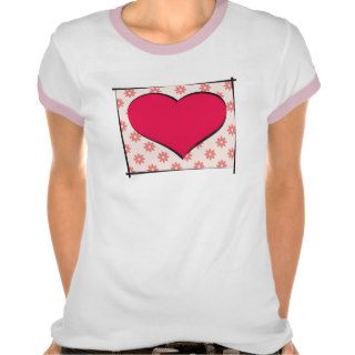 Feminine Ringer t shirt Heart