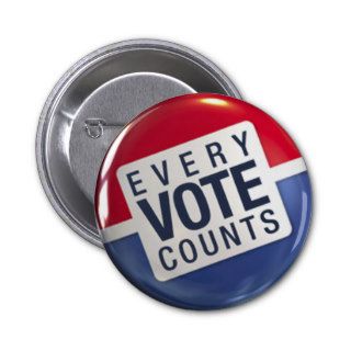 Every Vote Counts Election Button